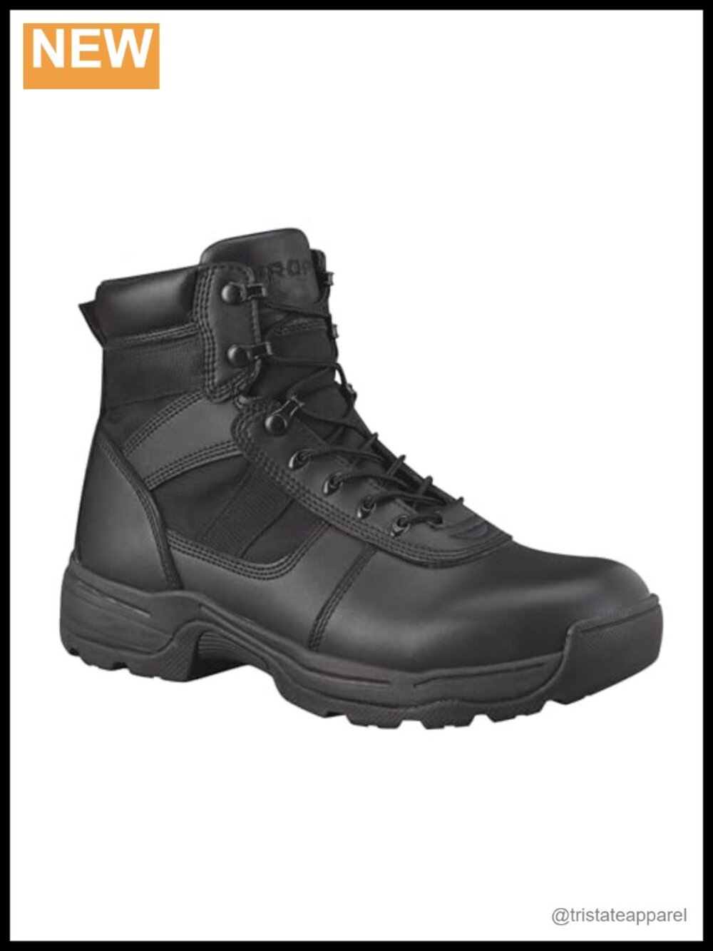 Men's Tactical Work Boots 6" Side Zip Leather Nylon Military